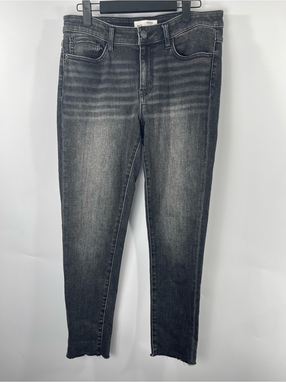 BKE Women’s Payton Universal Fit Mid Rise Distressed Hem Ankle Skinny Jeans 28